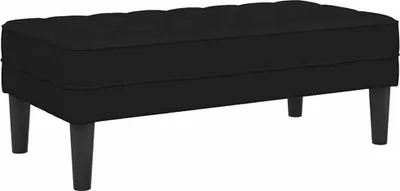 Immagine prodotto di Panca con cuscini vidaXL, nera, 113 x 57 x 39 cm, in tessuto