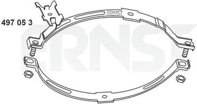 Produktbild von ERNST Auspuffhalter für BMW 3 Limousine (E30) Mitte Auspuffanlage Montageteil 497053