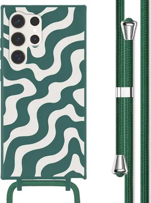 Produktbild von imoshion SilikonHülle design mit Band Samsung Galaxy S23 Ultra - Petrol Green Groovy