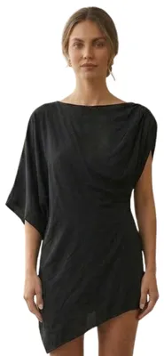 Produktbild von Zara Damen-Minikleid asymmetrisch schwarz XS