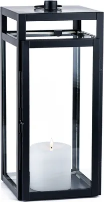 Produktbild von Skandinavisches Design Balkon Windlicht Gartenlaterne Edvin Gross