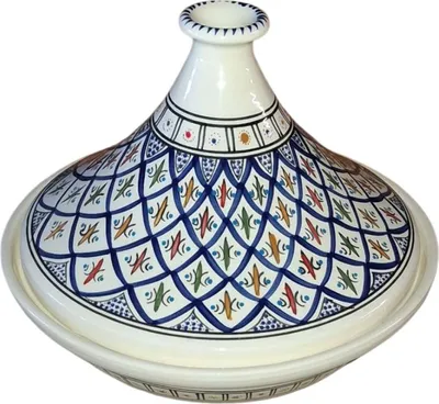 Zdjęcie produktu dla Tadżin do serwowania Bakir Blue - D 31 cm