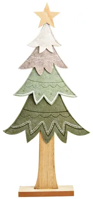 Immagine prodotto di Albero di Natale decorativo verde, in Pelliccia sintetica, in 26x55x6 cm