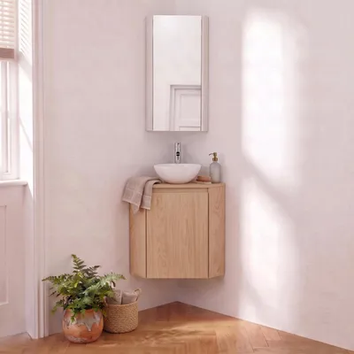 Immagine prodotto di Lavabo angolare + lavabo + rubinetto + mobile SORRENTO