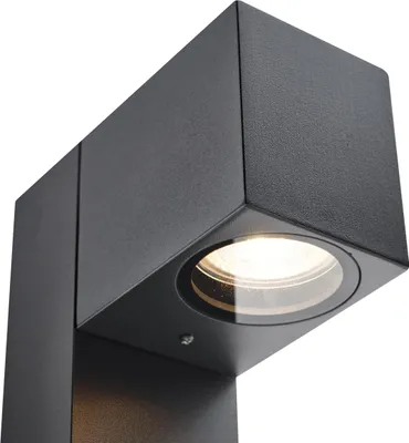 Produktbild von Moderne Außenstehleuchte Schwarz 65cm mit Steckdose IP44 Baleno