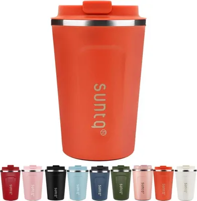 Obrázok produktu pre SUNTQ Hrnček na kávu z nehrdzavejúcej ocele 380 ml Izolovaný s dlhou životnosťou