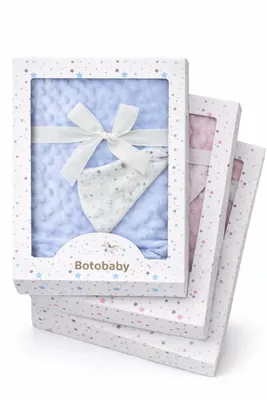 Produktbild von BotoBaby® Babydecke Baby Kuscheldecken 75x100 cm + Geschenkbox - Kinderdecke
