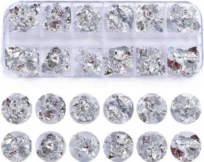 Productafbeelding van 12 stuks metallic nagelfolie