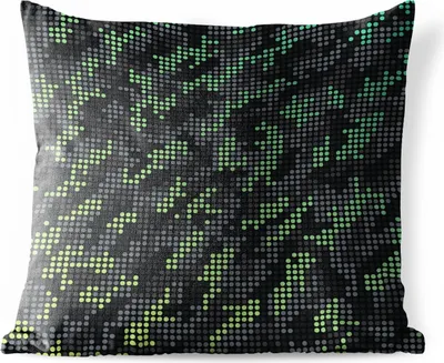 Produktbild von MuchoWow® Outdoor Kissen - Camouflage-Muster aus grünen und grauen Punkten - 50x50 cm - Wetterfest - Lounge Kissen - Komfortabel - Kissen mit Bild