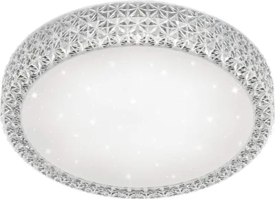Obrázek produktu pro Stmívatelné LED stropní svítidlo PEGASUS Ø40cm výška 8cm bílé třpytky + hvězdný efekt