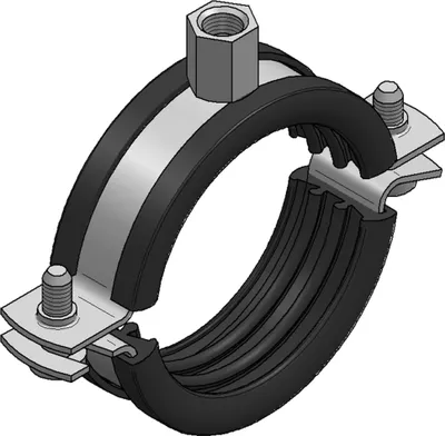 Produktbild von MEFA Rohrschelle Trabant Inox 25x2.5, 98 - 102 mm M10/M12 TPE, 1 Stk.