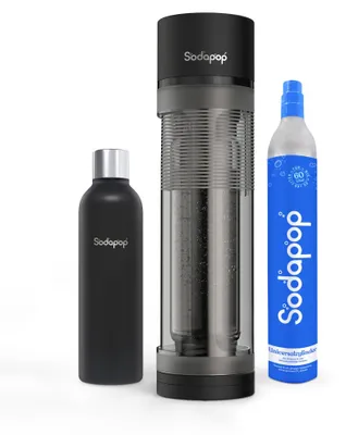 Productafbeelding van Sodapop watermachine Logan, set met 1 roestvrijstalen fles en 1 CO₂-cilinder, mat