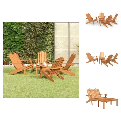 Obrázok produktu pre vidaXL 5-dielna záhradná obývacia súprava Adirondack z masívneho dreva akácie - Záhradné nábytkové zostavy