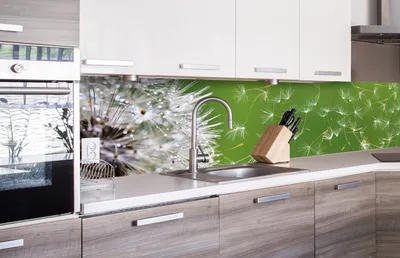 Produktbild von Küchenrückwand Folie selbstklebend LÖWENZAHN 260 x 60 cm - Klebefolie - Dekofolie - Spritzschutz für Küche -