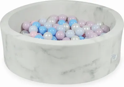 Produktbild von Trockenbecken 90x30 Marmor mit 200 Bällen: Hellrosa, Hellrosa Perle, Hellblau Perle, Hellblau, Perle