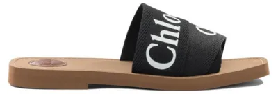 Image de CHLOÉ sandales femme en lin noir - 39