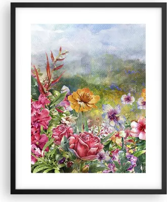 Produktbild von Gerahmtes Poster - Schwarzer Rahmen - blume sommer natur - 40x50 cm - Wand Bild - Wanddeko - Wandbilder - Kunstposter - Wandposter - Bilderrahmen - Bilder - Kunstdruck - Wandbild - P2BPA40x50-3843
