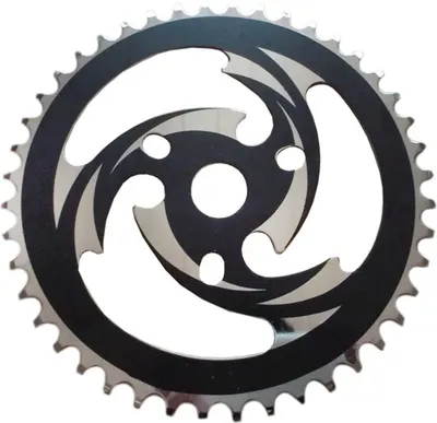 Image de Plateau de chaîne BMX acier noir/argent, 44 dents