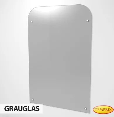 Produktbild von Wärmeschutz aus Glas | Hitzeschutz Grau getönt Sandviken 1200 x 800 x 6 mm | Wandhitzeschutz Funkenschutz Glas Möbelschutz Wandschutz