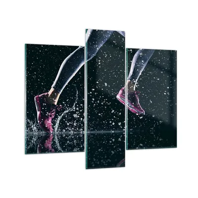 Produktbild von Bilder auf glas - Laufen Lifestyle Leichtathletik Schuhe - 95x80cm - Glasbilder - Wandbilder - Kunstdruck - Wanddekoration aus Glas - Glas Bilder - Wandbild auf Glas - GCB95x80-2900