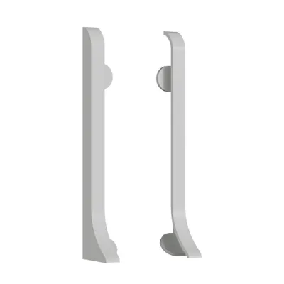 Obrázok produktu pre AP38/2 ľavá + pravá koncovka pre soklovú lištu ACARA, PVC sivá, 60 mm, 2 ks