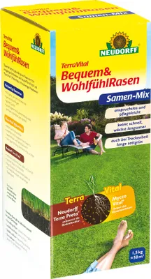 Produktbild von Neudorff TerraVital Bequem&WohlfühlRasen Samen Mix 1,5 kg - 01250