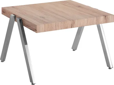 Produktbild von Couchtisch TIFFY mit Metallbeinen in eichefarben, 70x70 cm