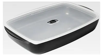Produktbild von Ofenform aus Glas mit Deckel, groß 3,6 L