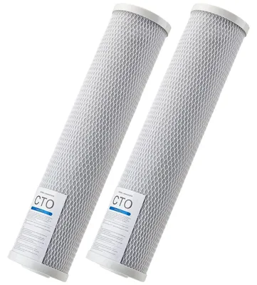 Immagine prodotto di Cartuccia di ricambio per filtro dell'acqua per tutta la casa, 4,5" x 20", carbone attivo CTO, confezione da 2
