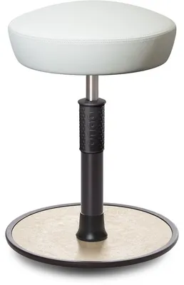 Produktbild von Sitz- Stehhocker Free Regular Hutsitz Boxmark Leder Weiß schwarz /cremeweiß.