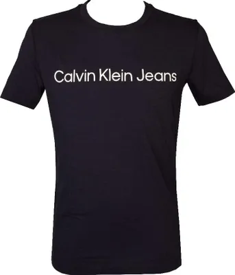 Immagine prodotto di T-shirt uomo CK CALVIN KLEIN JEANS manica corta girocollo con stampa logo davanti articolo J30J322552, L, Cotone 100%