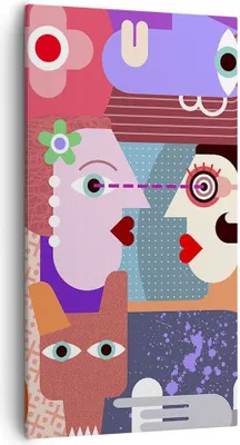Produktbild von Bild auf Leinwand - Leinwandbild - Abstraktion modern - 55x100cm - Wand Bild - Wanddeko - Leinwanddruck - Bilder - Kunstdruck - Wanddekoration - Leinwand bilder - Wandkunst - PA55x100-3984