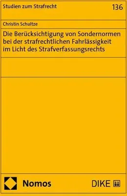 Immagine prodotto di Schultze, C: Berücksichtigung von Sondernormen bei der straf