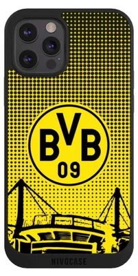 Produktbild von NIVOCASE Handyhülle für Apple iPhone 12 Pro  Hülle NIVOpure Case Schwarz BVB Borussia Dortmund Stadion