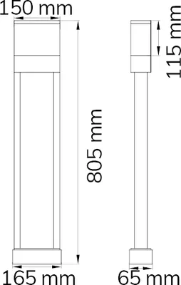 Produktbild von WOFI Outdoor Line Diego 1 Flg Stehleuchte groß