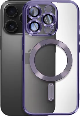 Immagine prodotto di Avizar, custodia in silicone MagSafe per iPhone 16 Pro con bordo cromato, viola