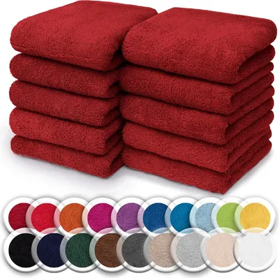 Produktbild von Frottier Seiftücher 10er Pack 30x30cm, 100% Baumwolle, Bordeaux rot
