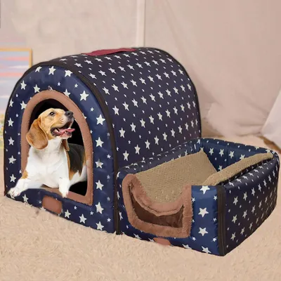 Image de Abri pour chien, taille XL/XXL, lavable, dimensions : 105 x 80 x 78 cm, pour intérieur et extérieur