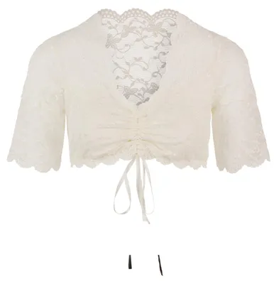 Produktbild von Nina von C. Dirndl Bluse halbarm Spitze floral Champagner
