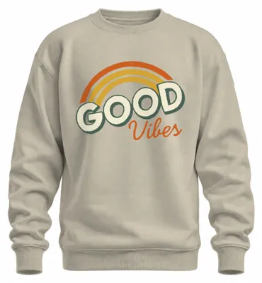 Obrázok produktu pre Tričko s kapucňou v retro štýle, s motívom dúhy, v štýle 70. rokov, hippie, boho, prírodné farby, veľkosť XXL