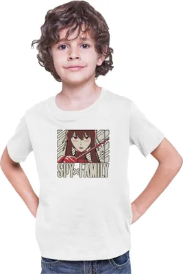 Zdjęcie produktu dla Koszulka Dziecięca Japan Anime Manga Family Anime X Manga Spy Fan Solo Yor, 5-6 Jahr - 116 / Biały