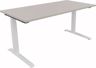 Produktbild von Sitz-/Stehtisch Kufe Doppels. Quad. B1600xT800xH645-1275 ws/Lichtgrau