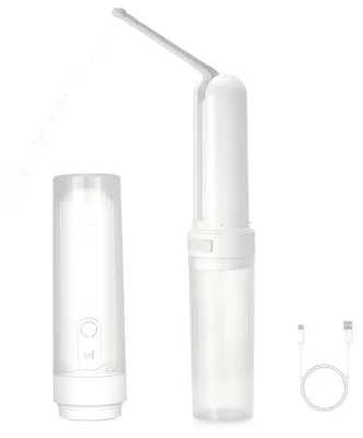 Produktbild von Tragbare Munddusche USB-C wiederaufladbar, kabelloser Wasserflosser IPX7, kompakt, 3 Modi, für Reisen, Büro & unterwegs Zahnpflege