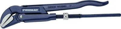 Productafbeelding van PROMAT Hoekpijptang, 1 inch, lengte 320 mm, spanbreedte 55 mm, CV (verchroomd).