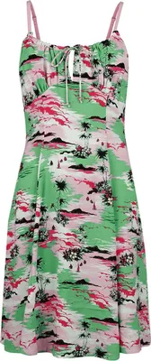 Produktbild von Hell Bunny Mittellanges Kleid Damen Kai Knee Dress multicolor M