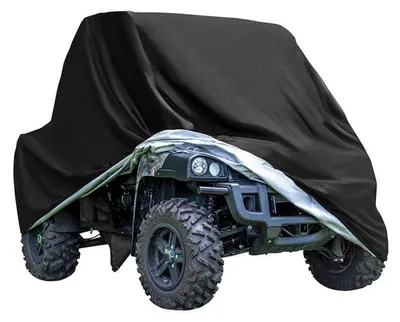 Immagine prodotto di Telo copriquad XXL, 256x110x120 cm, nero, impermeabile, antipolvere, con protezione UV, in tessuto Oxford 210D
