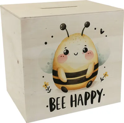 Produktbild von Biene Bee Happy Spardose aus Holz