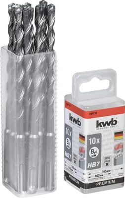 Produktbild von KWB HB7 SDS Plus X Hammerbohrer, 165/100 mm, Ø 8 mm, 10 Stück