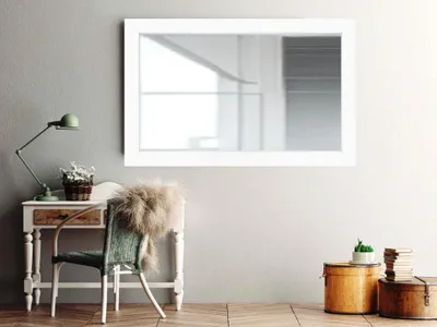 Produktbild von Zalena Rahmenspiegel RICKY WEIß 60 x 80 cm