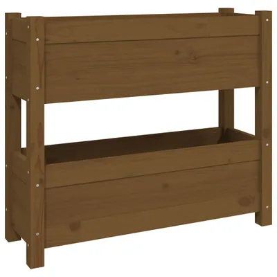 Produktbild von vidaXL Pflanzkübel Honigbraun 77x25x66 cm Massivholz Kiefer